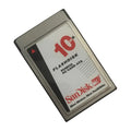 SanDisk 10MB flashdisk PCMCIA PC Card ATA on a white background
