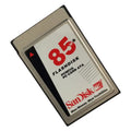 SanDisk 85MB flashdisk PCMCIA PC Card ATA on a white background. Front