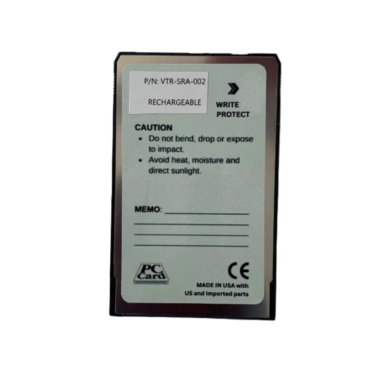 SRAM Card 2MB (PCMCIA SRAM memory cards) with rechargeable battery