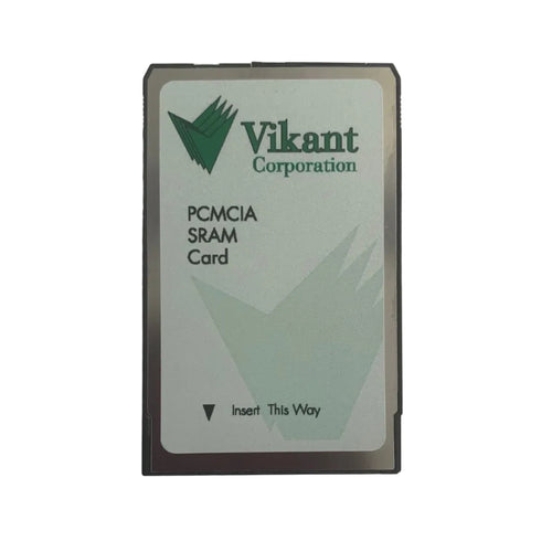 SRAM PCMCIA PC card with Vikant Corporation branding on a white background